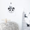 monochrome poster panda