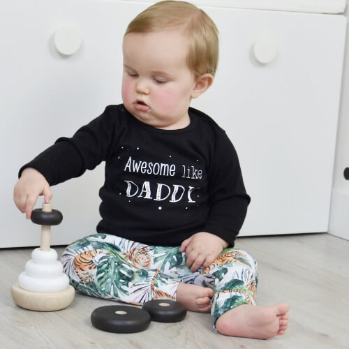 Awesome-like-daddy-zwart-wit-baby-kleding