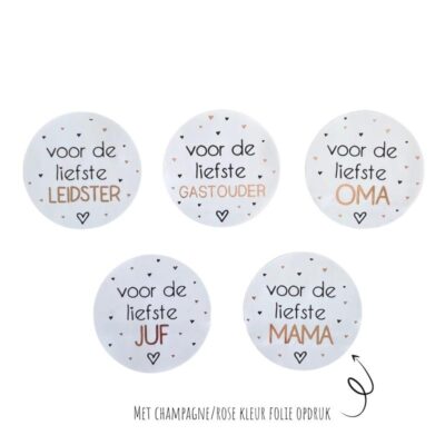 Stickers voor de liefste juf mama oma gastouder leidster